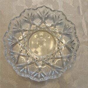 Crystal Bowl / Service Curved Edge Plate Dish Mikasa Roxborough 6”